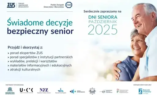 Dni Seniora w ZUS - Sprawdź, co się będzie działo w Twojej okolicy!