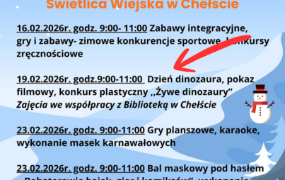 Ferie zimowe - Świetlica wiejska w Chełście
