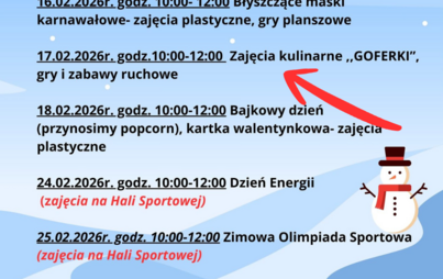 Ferie zimowe - Świetlica wiejska w Drawsku