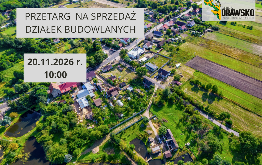 Przetarg na sprzedaż działek budowlanych w Chełście